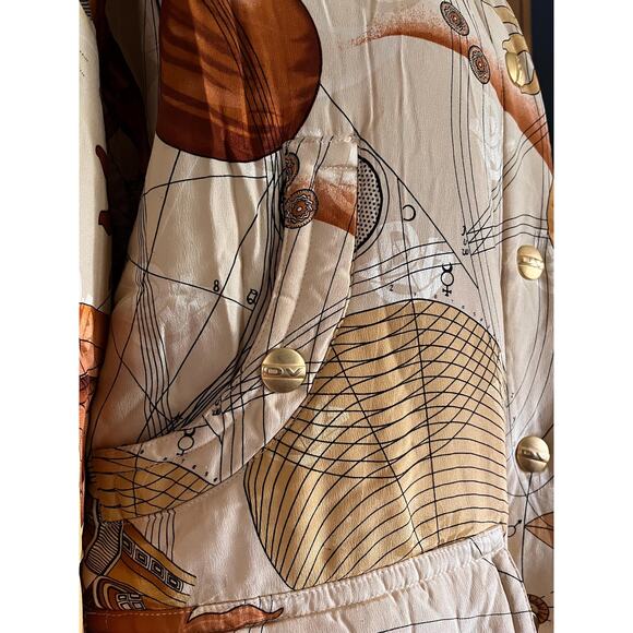 Rare Dino Valiano silk coat with Galaxy print, size 6 - Picture 10 of 10
